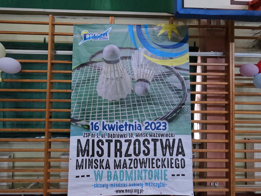 Mistrzostwa Mińska Mazowieckiego w Badmintonie 16.04.2023 rok