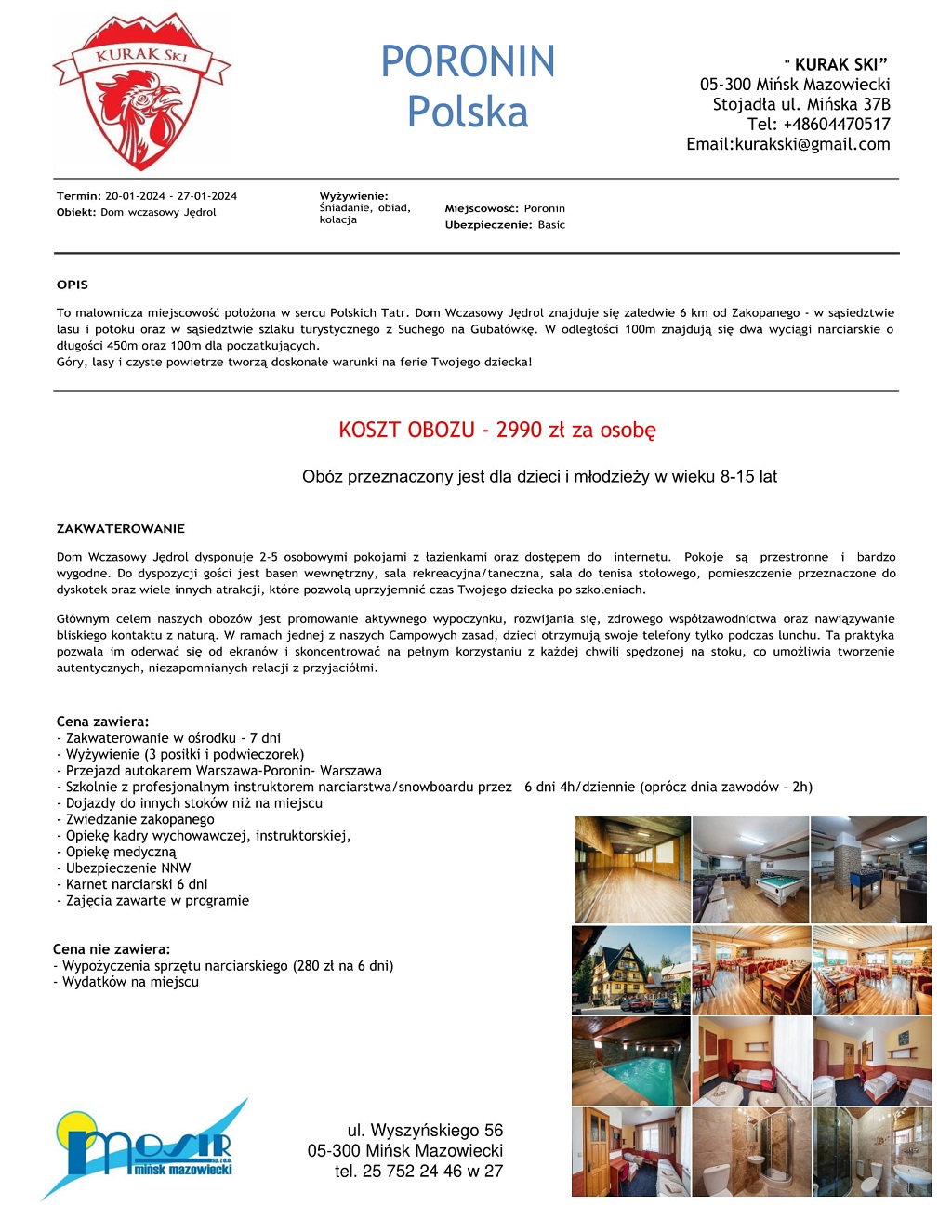 Wycieczka do Włoch 16-23.12.2023 Hotel Alpen Village -Via Gerus Livingo cena za osobę 770 euro