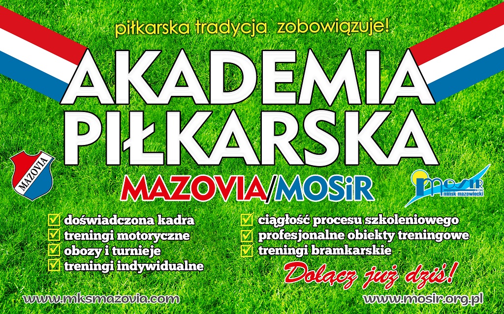 Nabór do wszystkich roczników Akademia Piłkarska Mazovia/MOSiR