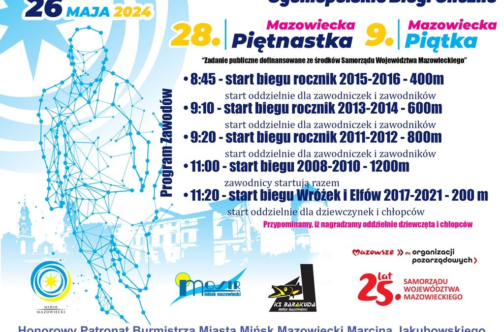 Ogólnopolskie Biegi Uliczne – Program zawodów biegów dziecięcych