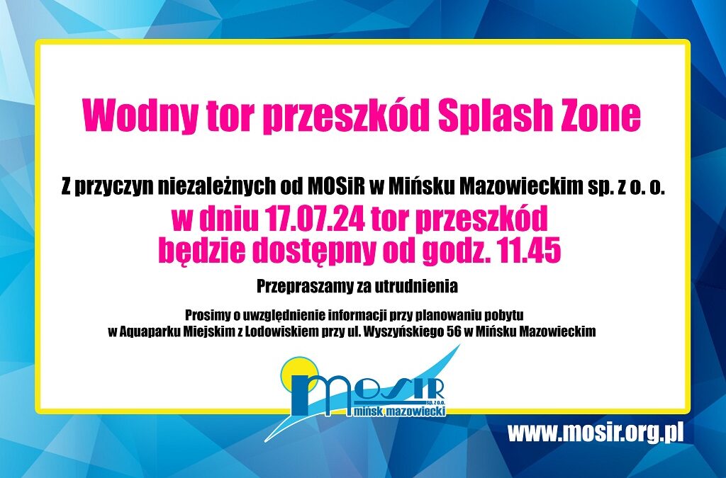 Splash Zone 17 lipca 2024 od godz. 11:45