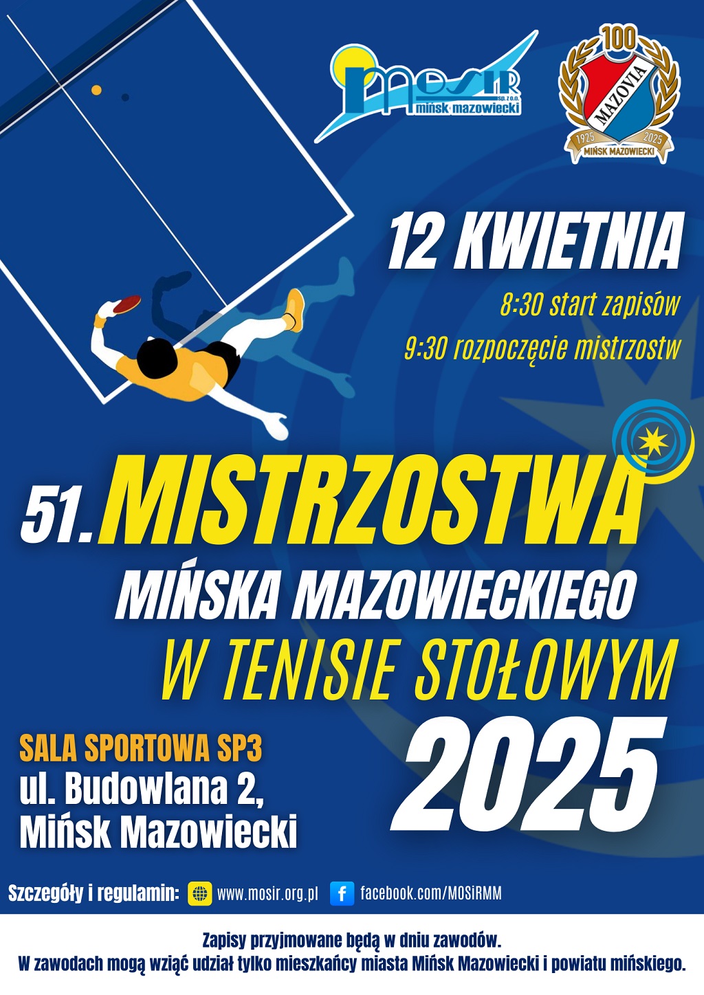 Mistrzostwa Mińska Mazowieckiego w Tenisie Stołowym 9.03.2024
