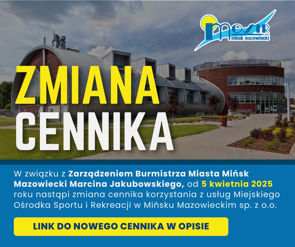 zmiana cennika MOSIR