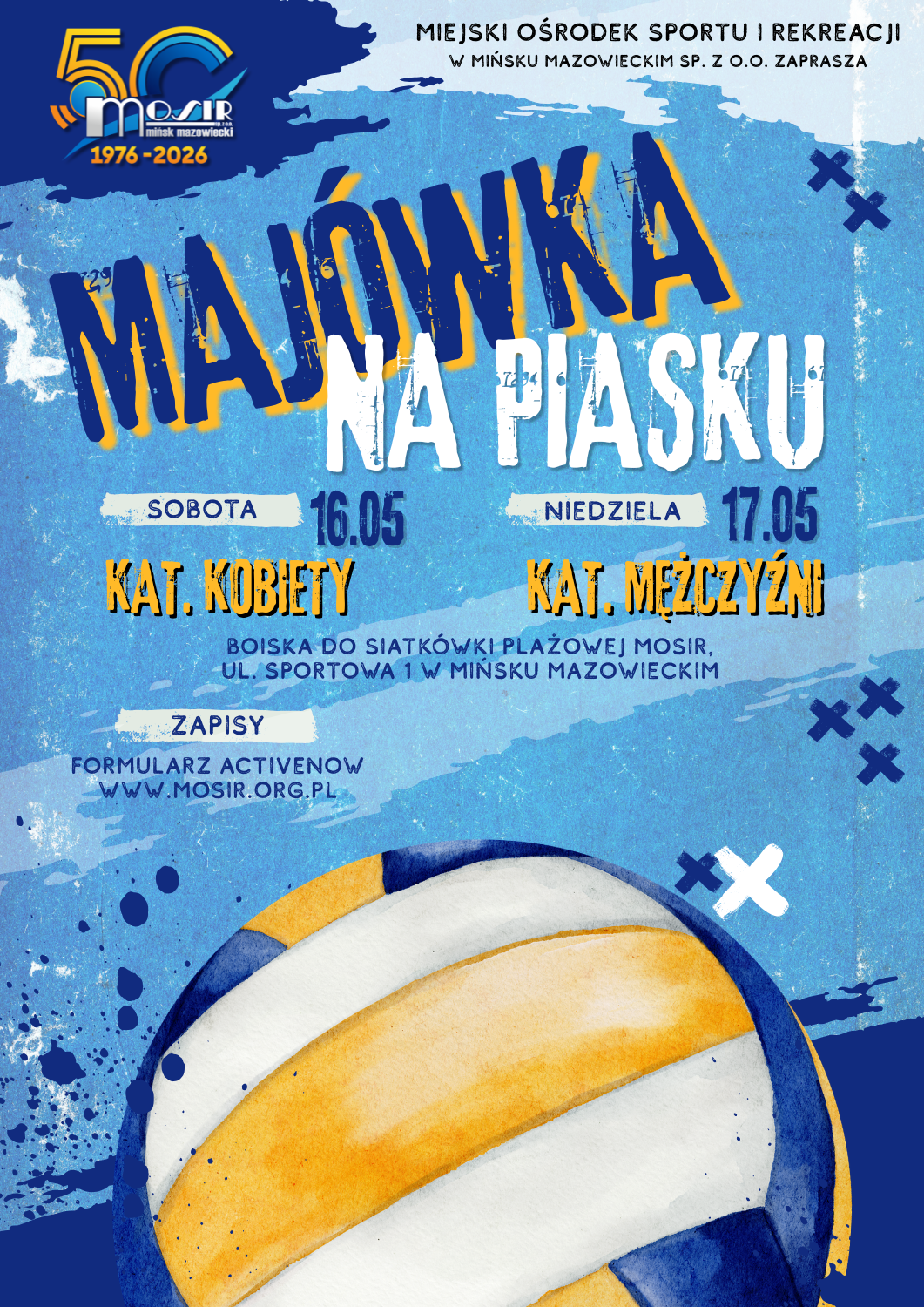 MAJOWKA NA PIASKU (2) turniej siatkowki plazowej majowka na piasku 16-17.05.2026