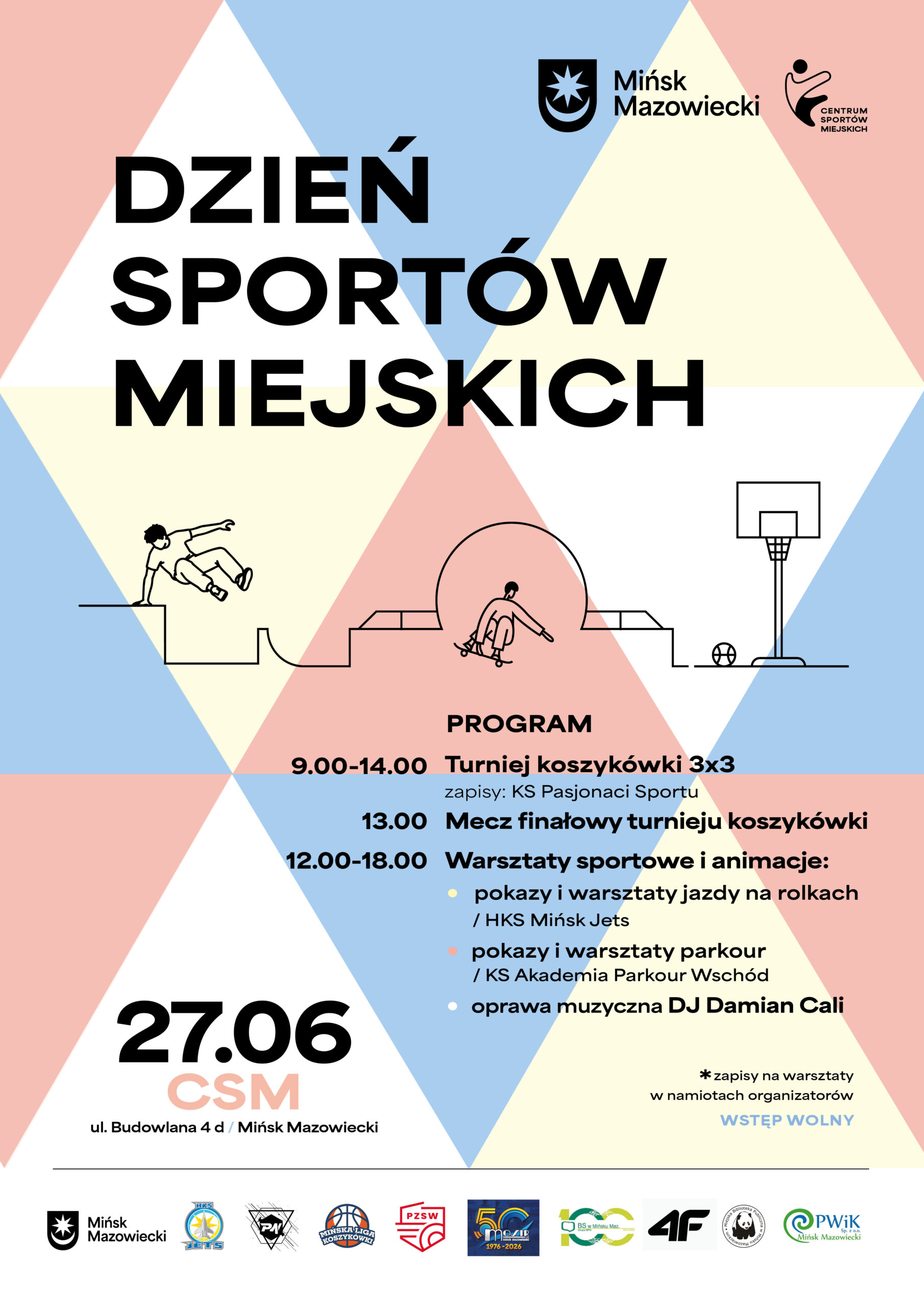 Dzień sportów Miejskich Ważna informacja dla Klientów Aquaparku Miejskiego ul. Wyszyńskiego 56. W związku z planowanymi zawodami szkół podstawowych w pływaniu indywidualnym i sztafetowym 9 i 11 marca 2026 w godz. 8.30-13.00 część sportowa Aquaparku Miejskiego będzie niedostępna dla Klientów indywidualnych. Strefa rekreacyjna oraz Saunarium funkcjonuje bez zmian. klienci indywidualni korzystają z szatni rodzinnej i strefy Saunarium. Za utrudnienia przepraszamy i zapraszamy do kibicowania!