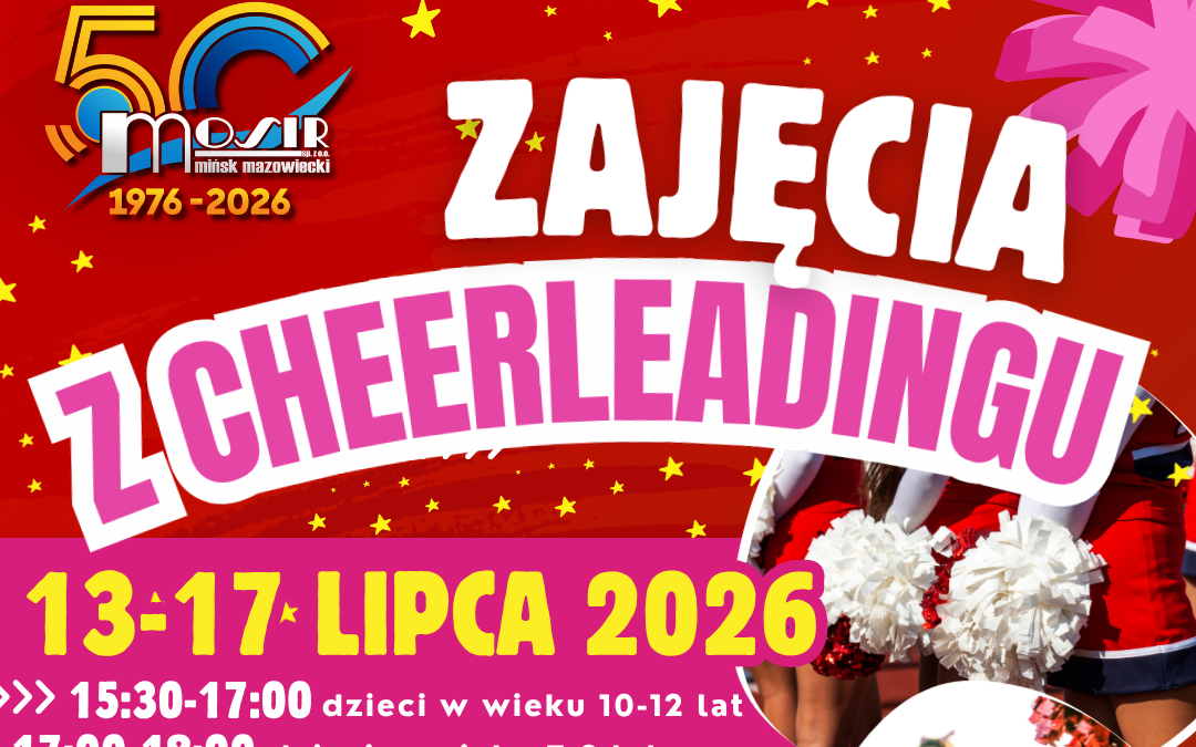 Zajęcia z cheerleadingu dla dzieci – 13-17 lipca 2026